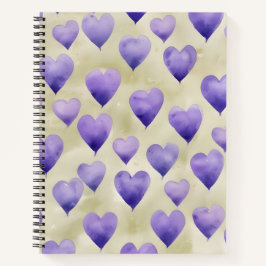 Corazones de Agua y Violeta Notizblock