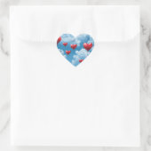 Corazones en cielo Herz-Aufkleber (Tasche)