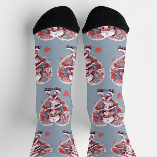 corazones pattern socken (Oben)