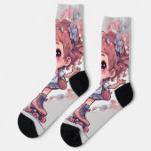 corazones pattern socken (Linkes Detail)