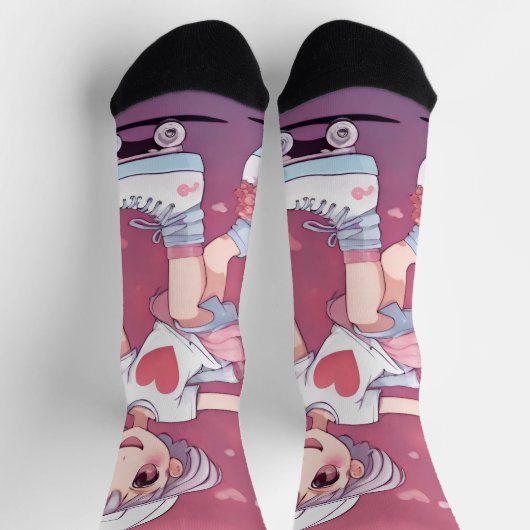 corazones pattern socken (Oben)