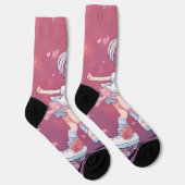 corazones pattern socken (Rechts)