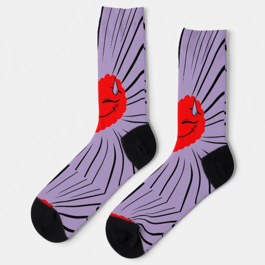 corazones pattern socken (Linkes Detail)