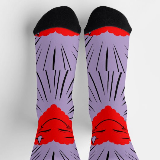 corazones pattern socken (Oben)