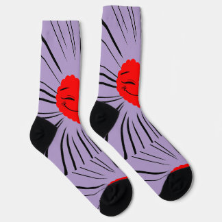 corazones pattern socken