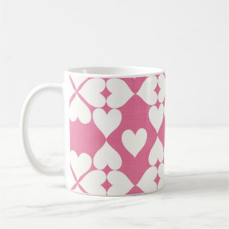 corazones rosas kaffeetasse