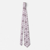 Corbata blanca con decoración violeta suave krawatte (Rückseite)