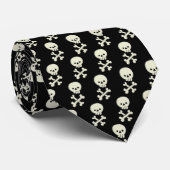 Corbata Calavera Negra Krawatte (Gerollt)