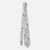 Corbata con instrumento musical y flores krawatte (Rückseite)