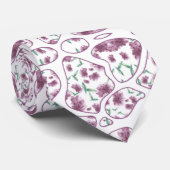 Corbata con manchas de flor jazmín krawatte (Gerollt)