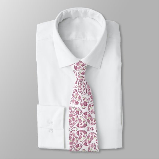 Corbata con manchas de flores lindas krawatte (Gebunden)