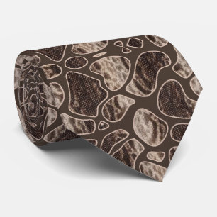 Corbata con manchas de serpiente marrón krawatte