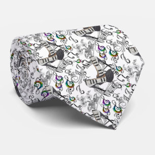 Corbata con notas musicales krawatte
