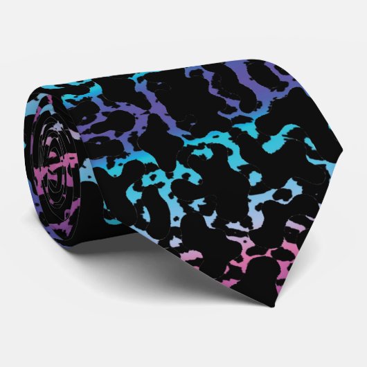 Corbata de leopardo degradado lindo krawatte (Gerollt)