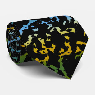 Corbata de leopardo en multicolor krawatte