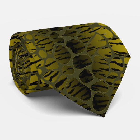 Corbata de tigre verde lindo krawatte (Gerollt)