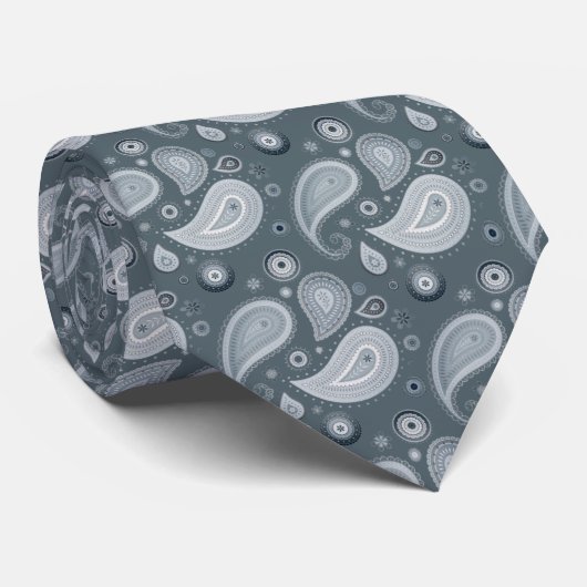 Corbata elegante azul a gris krawatte (Gerollt)