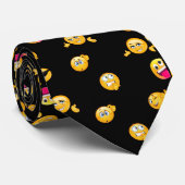 Corbata Emojis diver/Negro Krawatte (Gerollt)