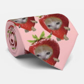 Corbata gato fresa meme gracioso krawatte (Gerollt)