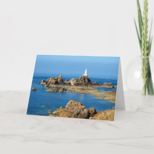 Corbiere-Leuchtturm bei Niedrigwasser Feiertagskarte