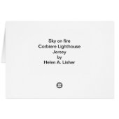 Corbiere lighthouse at sunset Jersey card (Rückseite Horizontal)