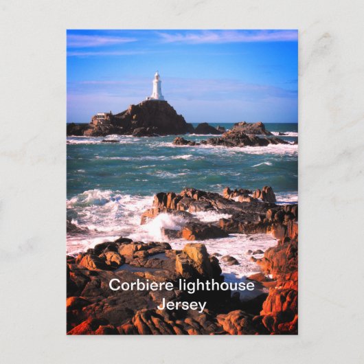 Corbiere lighthouse Jersey Postkarte (Vorderseite)