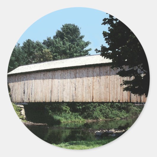 Corbin Covered Bridge Runder Aufkleber (Vorderseite)