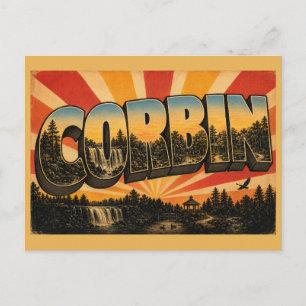 Corbin Kentucky Wasserfall Wald Bach Pfad Kunst Postkarte