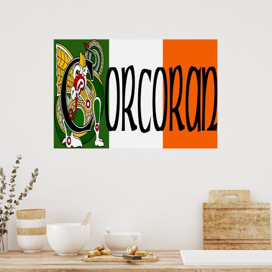 Corcoran Celtic Dragon Print Poster (Küche)