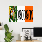 Corcoran Celtic Dragon Print Poster (Heimbüro)