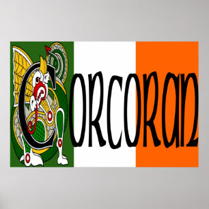 Corcoran Celtic Dragon Print Poster