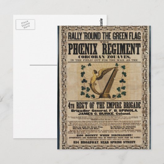 Corcoran Zouaves Postkarte (Vorne/Hinten)