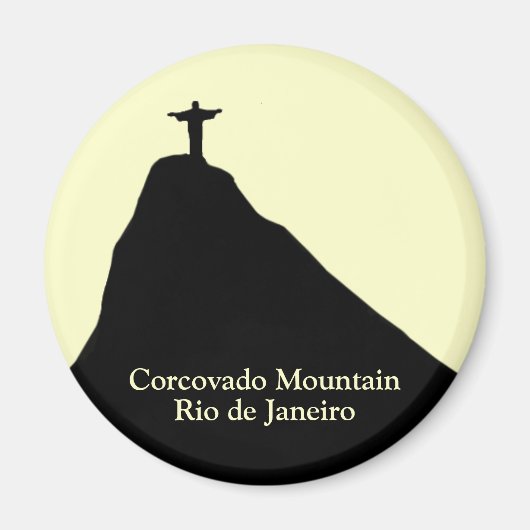 Corcovado Berg. Rio de Janeiro Magnet (Vorne)