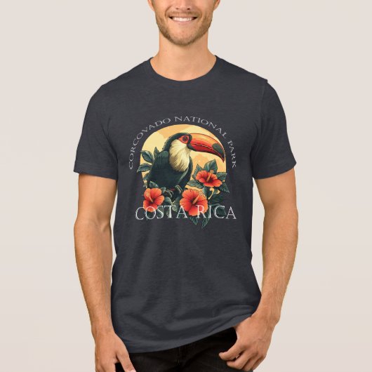 Corcovado Costa Rica Toucan Tri-Blend Shirt (Vorderseite)