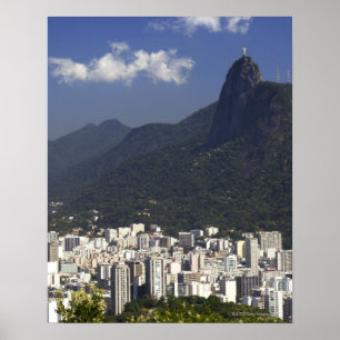 Corcovado, das Rio de Janeiro, Brasilien übersieh Poster