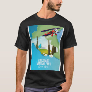 Corcovado Nationalpark Costa Rica Karte T-Shirt