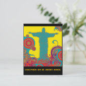 Corcovado Pop Style Postkarte (Stehend Vorderseite)