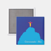 Corcovado Rio Brasil Magnet (Vorderseite/Rückseite)
