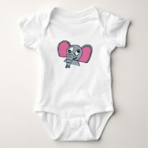 Cordelia Elephant Baby One-sie Baby Bodysuit
