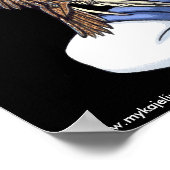 "Cordelia" Gothic Moon Oil Bird Angel Art Poster (Ecke)