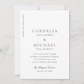 Cordelia Moderne Hochzeit Einladung (Vorderseite)