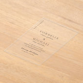 Cordelia Moderne Hochzeit retten das Datum Acryleinladungen (Ablage )