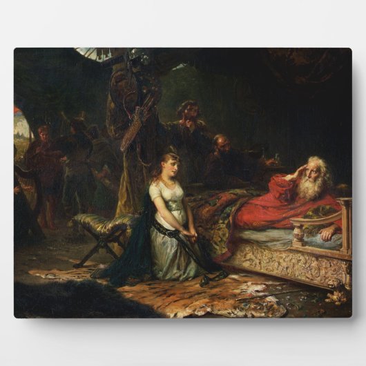 Cordelia und König Lear (Öl auf Leinwand) Fotoplatte (Vorderseite)