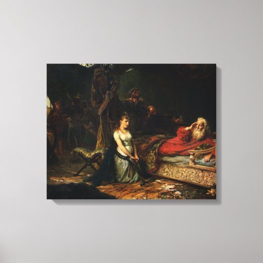 Cordelia und König Lear (Öl auf Leinwand) Leinwanddruck (Vorderseite)