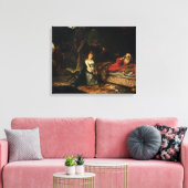 Cordelia und König Lear (Öl auf Leinwand) Leinwanddruck (Insitu (Wohnzimmer))