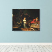 Cordelia und König Lear (Öl auf Leinwand) Leinwanddruck (Insitu (Holzboden))