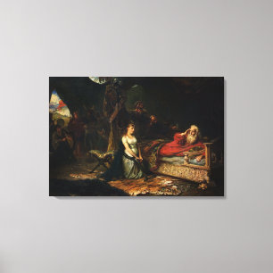 Cordelia und König Lear (Öl auf Leinwand) Leinwanddruck