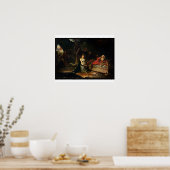 Cordelia und König Lear (Öl auf Leinwand) Poster (Küche)