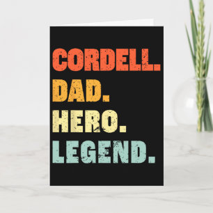 Cordell Dad Held Legende Personalisierter Benutzer Karte