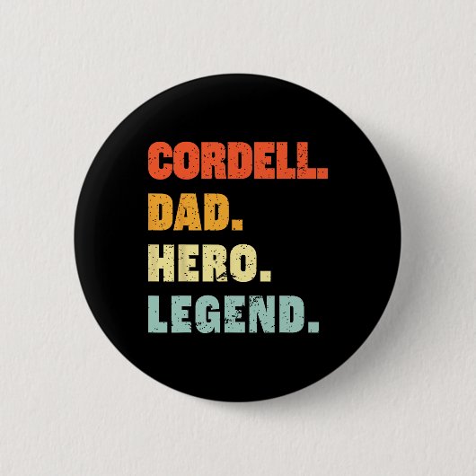 Cordell Vater Hero Legend Personalisierter Individ Button (Vorderseite)